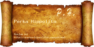 Perka Hippolita névjegykártya